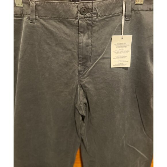 GAP Women's Girlfriend Chino Mid‎ Rise Stretch Pants Size 14 Gray NWT - Picture 2 of 7